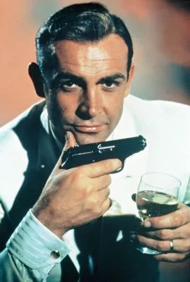 Sean Connery White Water Bottle With Carabiner