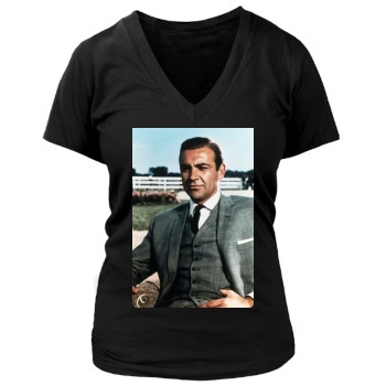 Sean Connery Women's Deep V-Neck TShirt