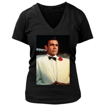 Sean Connery Women's Deep V-Neck TShirt