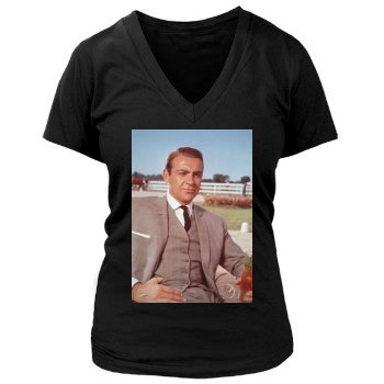 Sean Connery Women's Deep V-Neck TShirt