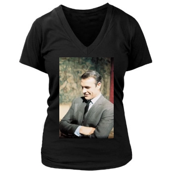 Sean Connery Women's Deep V-Neck TShirt