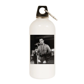 Sean Connery White Water Bottle With Carabiner