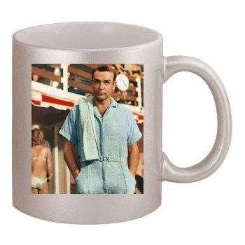 Sean Connery 11oz Metallic Silver Mug