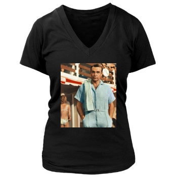 Sean Connery Women's Deep V-Neck TShirt