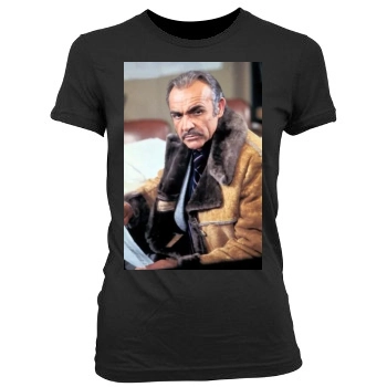 Sean Connery Women's Junior Cut Crewneck T-Shirt