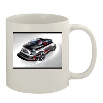 2010 Abarth 500C 11oz White Mug