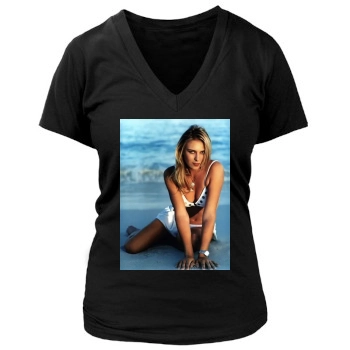 Maria Sharapova Women's Deep V-Neck TShirt