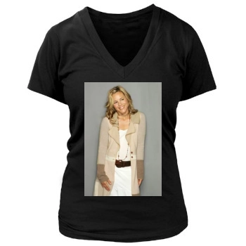 Maria Bello Women's Deep V-Neck TShirt